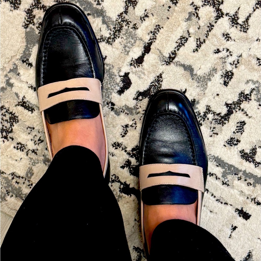 Jean Michael cazabat Black and Tan  Loafers